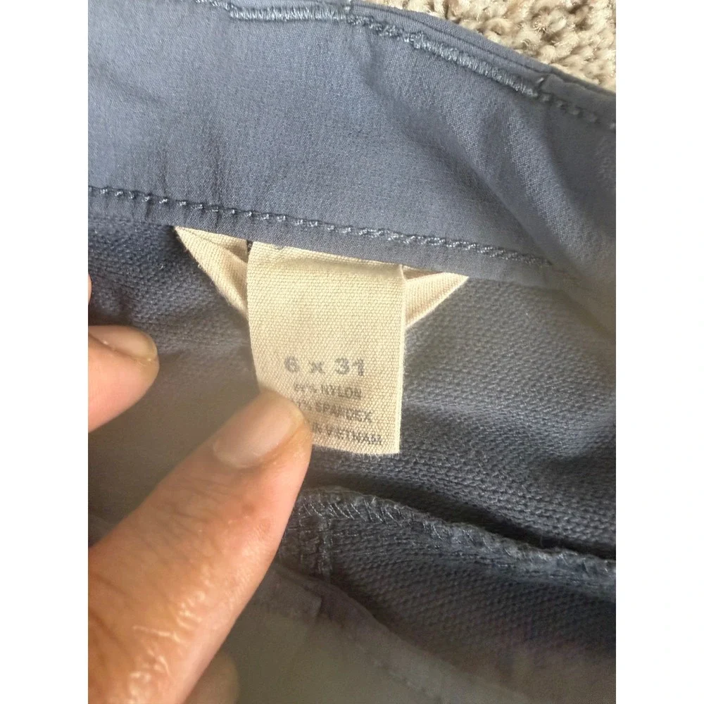 Prana Halle Straight Leg Hiking Pants Gray Blue Women 6x31 Stretch Outdoor